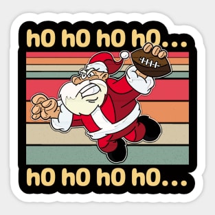 Retro Football Ho Ho Ho Sticker